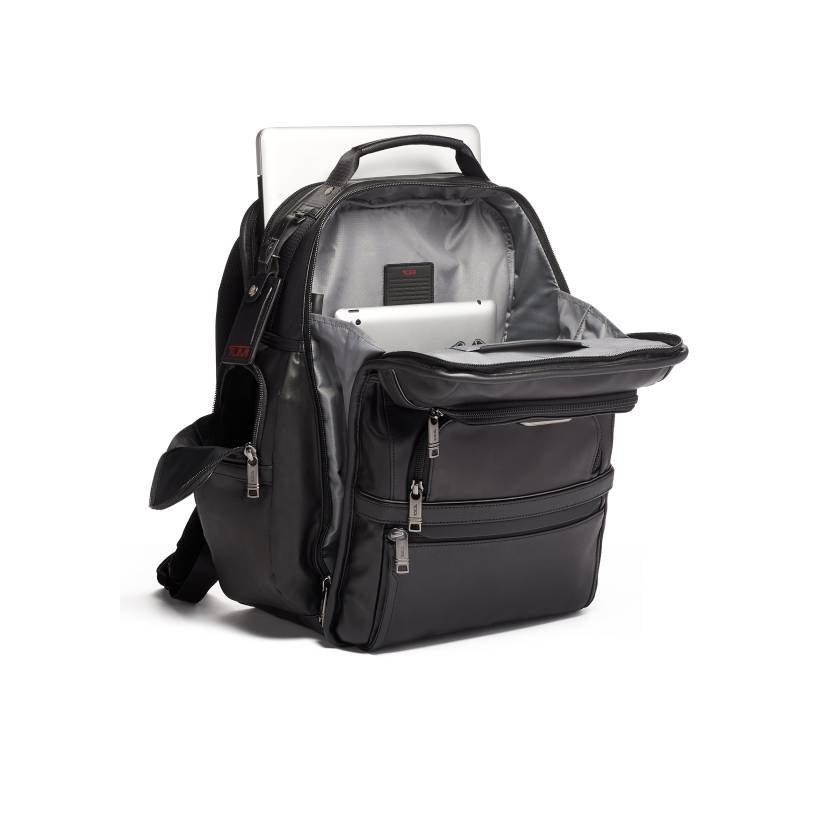 TUMI Alpha 3 Leather Brief Pack 15"