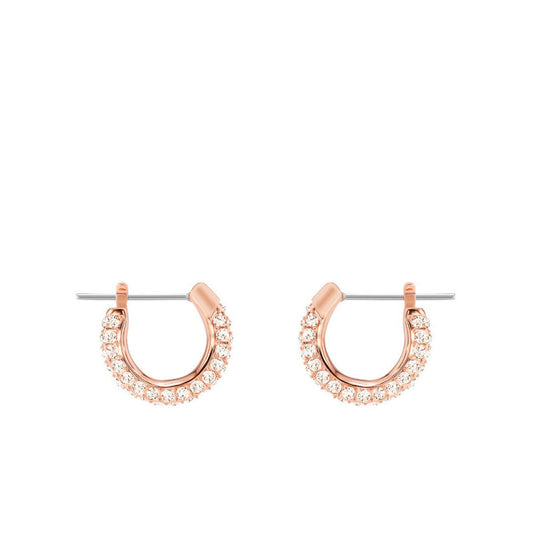 Stone Pierced Hoop Earrings