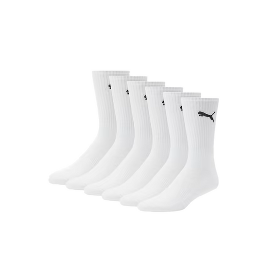 PUMA Half-Terry Crew-Length Socks 6 Pack