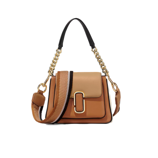 Marc Jacobs The Colorblock J Marc Chain Mini Satchel Bag Cathay Spice Multi