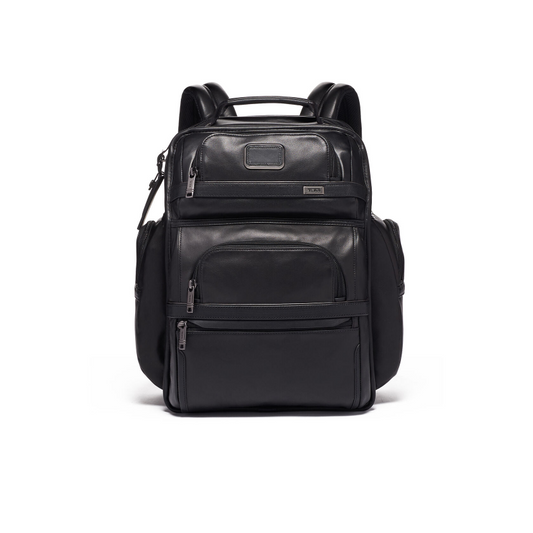TUMI Alpha 3 Leather Brief Pack 15"